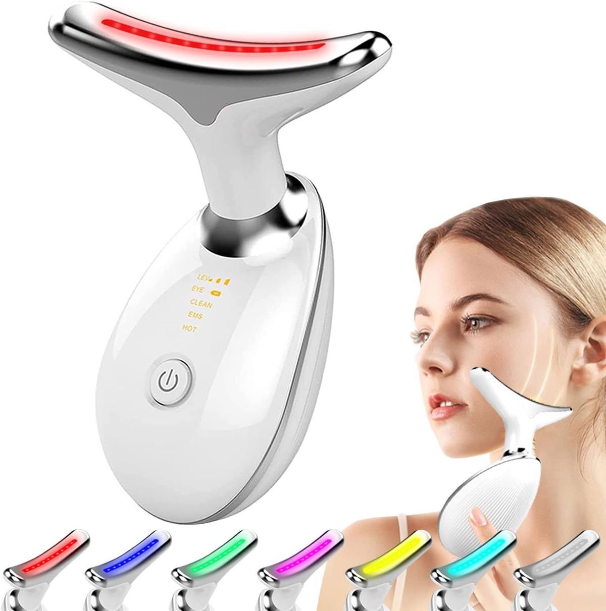 Masajeador Facial LED con Vibración💆♀️ - Piel Firme y Radiante sin Cirugía✨