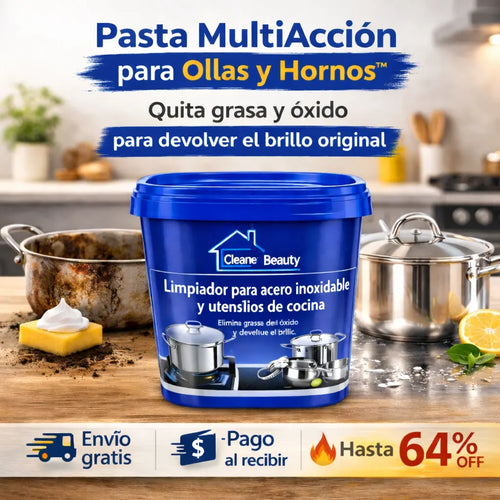 Pasta MultiAcción para Ollas y Hornos™ - Quita grasa y óxido para devolver el brillo original