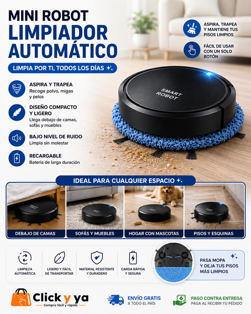 Robot Limpiador Automático Con Trapeador