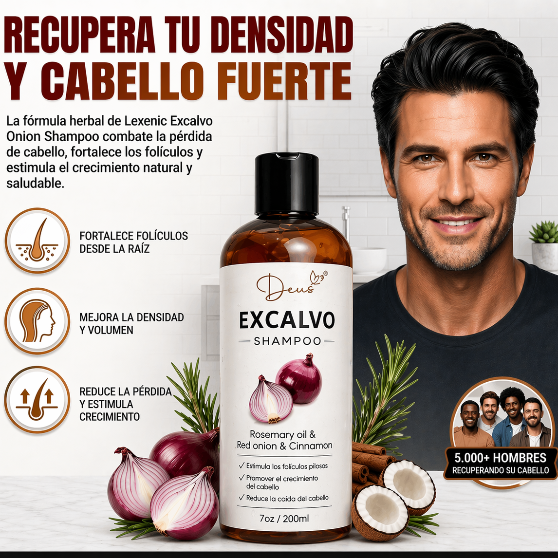 Shampoo Excalvo - Reduce la Pérdida y Estimula el Crecimiento