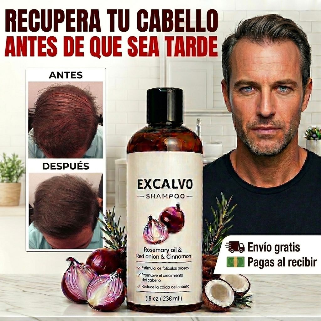 Shampoo Excalvo - Reduce la Pérdida y Estimula el Crecimiento