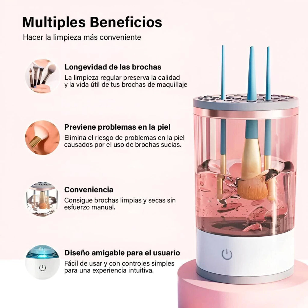 Limpiador Eléctrico de Brochas - Limpieza y Secado en Segundos💄✨